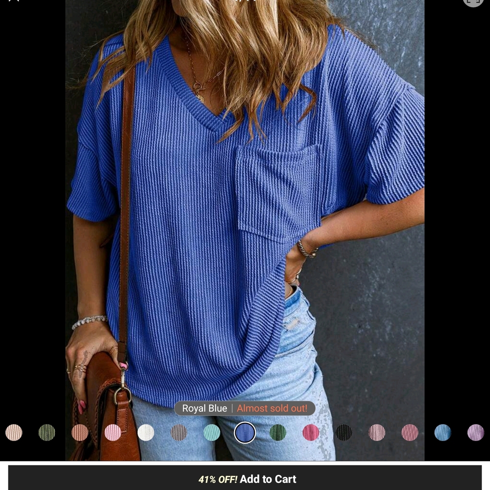 CILKOO Spring/Summer Women's Oversized Twisted Threaded Short-Sleeved T-Shirt